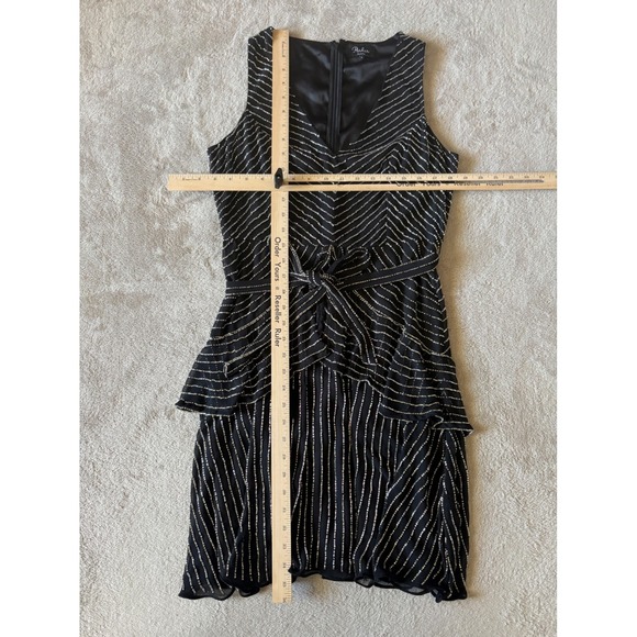 Parker Black Women's Size 6 Beaded Dress Party Cocktail Sleeveless - Picture 2 of 6